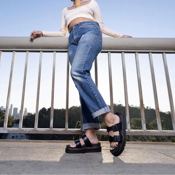 Dr. Martens Myles Slide Sandal Black new sz 11 - Picture 7 of 14